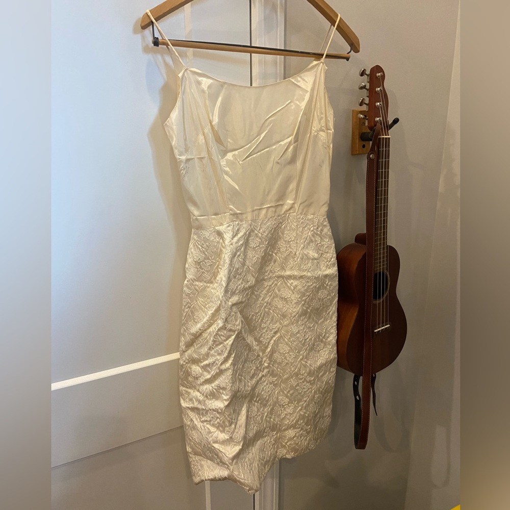 Vintage 1950s white cocktail dress